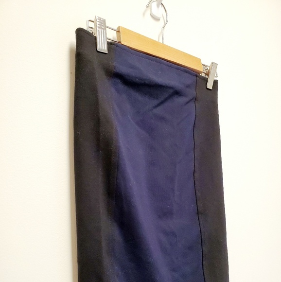 H&M Basic Pencil Navy Black Midi Skirt Size XS - Picture 2 of 5